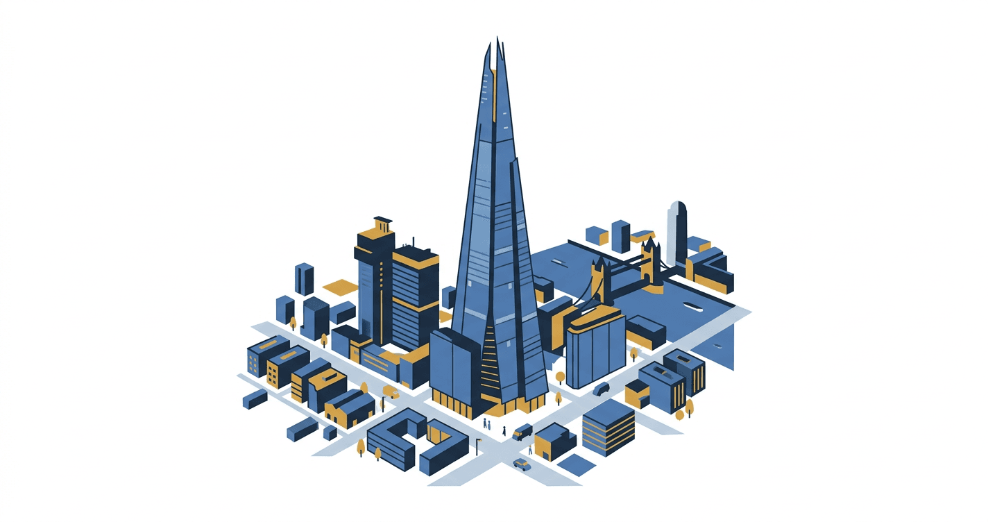 Illustration of a London landmark near Southwark